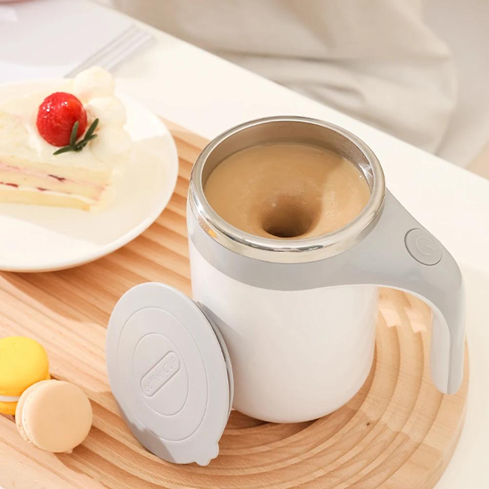 New Mark Cup Coffee Milk Mixing Cup Stainless Steel Magnetic Rotating Blender Lazy Smart Mixer Auto Stirring Cup War